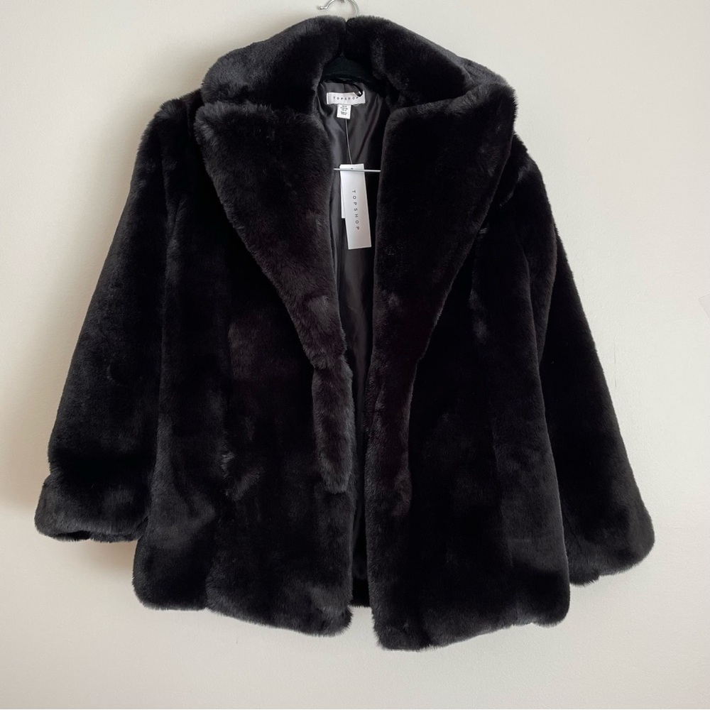 Topshop Faux Fur Coat